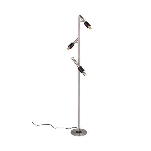 Lampa stojąca LED w czarno-srebrnym kolorze (wysokość 150 cm) Ikaris – Trio Select