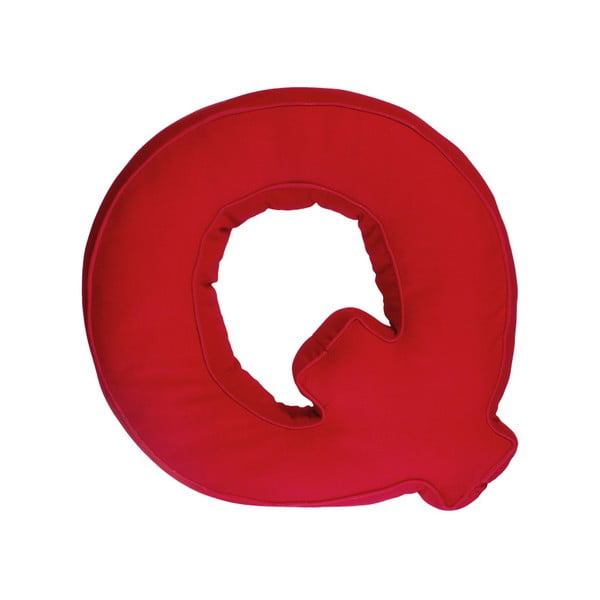 Poduszka w kształcie litery Q, czerwona