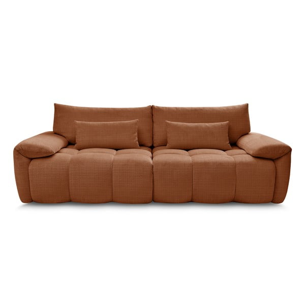 Ceglasta sofa z tkaniny szenilowej 264 cm Ivane – Bobochic Paris