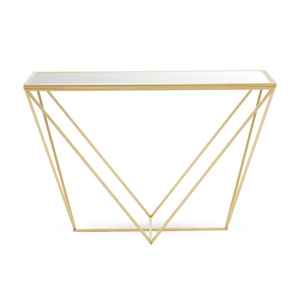 Konsola w kolorze złota ze szklanym blatem 40x120 cm Farran – Premier Housewares-image-2