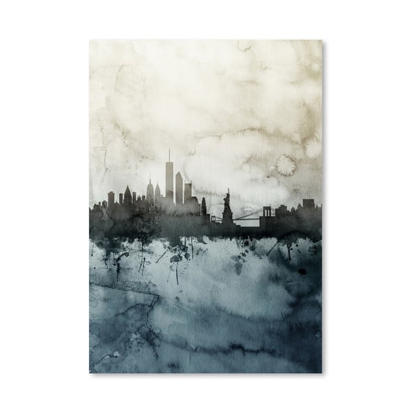 Plakat Americanflat New York USA Skyline, 42x30 cm