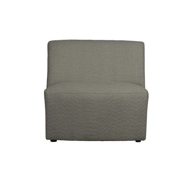 Moduł sofy z materiału bouclé (moduł środkowy) w kolorze khaki Coco  – WOOOD-image-1
