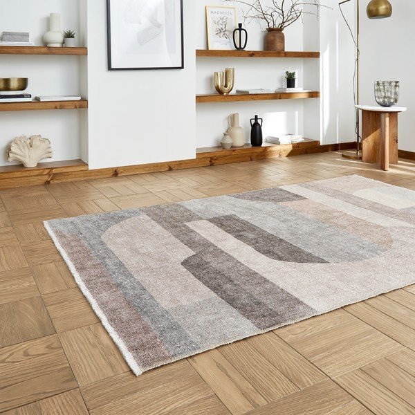 Beżowy chodnik z mieszanki bawełny odpowiedni do prania 60x170 cm Whisper – Think Rugs-image-2