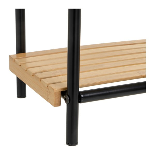 Czarno-naturalny bambusowy regał 41x77 cm – Casa Selección-image-1