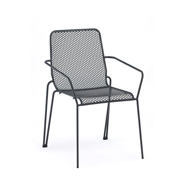 Zestaw 4 szarych krzeseł ogrodowych Ezeis Ambroise