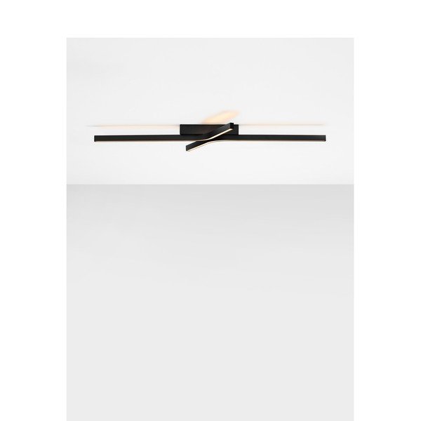 Aluminiowa lampa sufitowa LED ze ściemniaczem w kolorze matowej czerni 50x100 cm Akro – Nova Luce-image-3