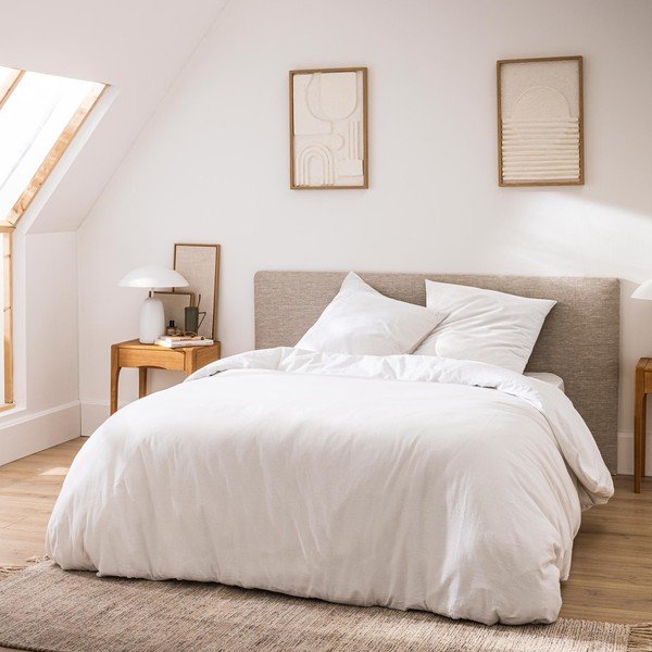 Biała bawełniana pościel dwuosobowa 3-częściowa 240x220 cm Meline – douceur d'intérieur