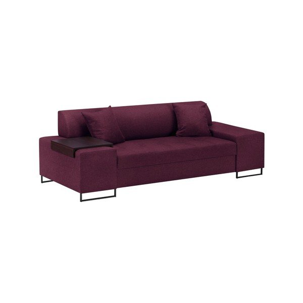 Fioletowa sofa z czarnymi nóżkami Cosmopolitan Design Orlando, 220 cm-image-2