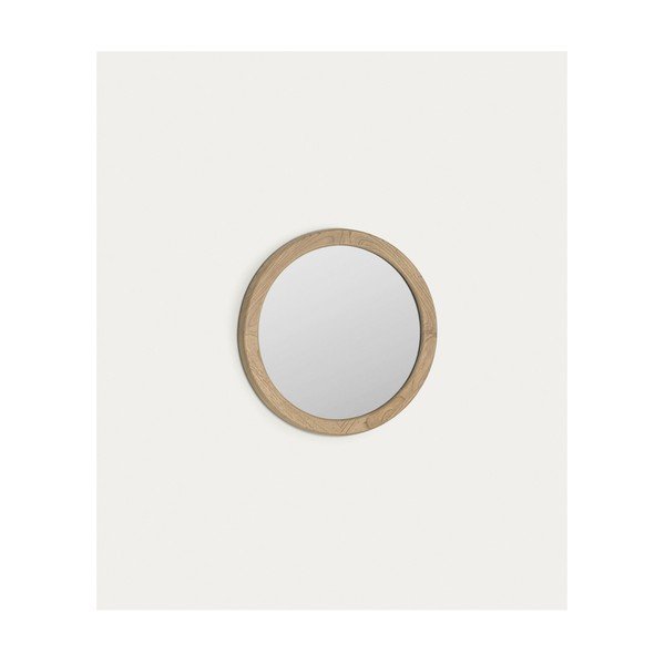 Lustro z drewnianą ramą ścienne ø 50 cm Alum – Kave Home-image-2