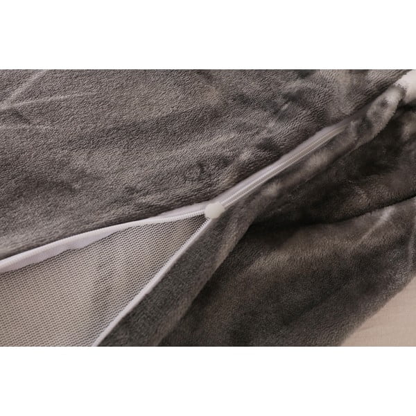 Szara pościel jednoosobowa z mikropluszu 140x200 cm – My House-image-2