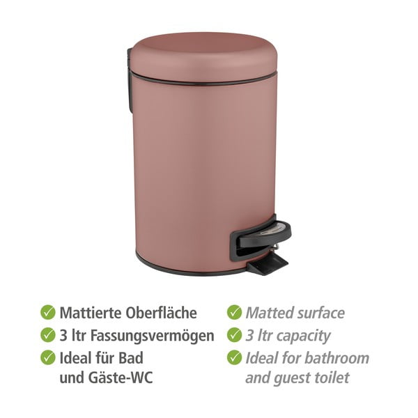 Stalowy kosz na śmieci z pedałem 3 l Leman – Wenko-image-4