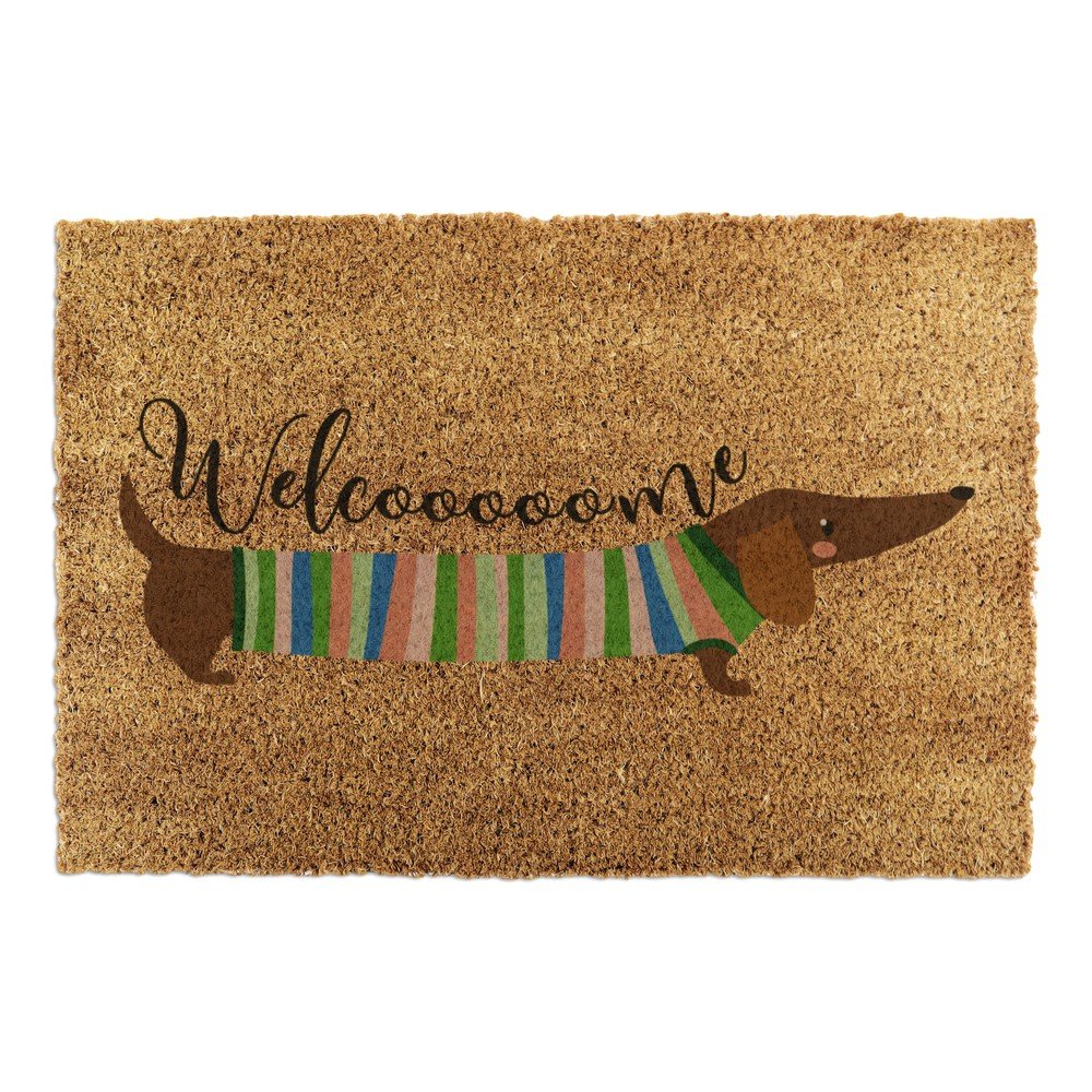 Wycieraczka z włókna kokosowego 40x60 cm Welcome Sausage Dog – Artsy Doormats