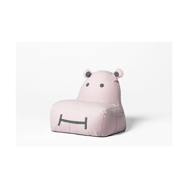 Jasnoróżowy dziecięcy worek do siedzenia Hippo – The Brooklyn Kids-image-1