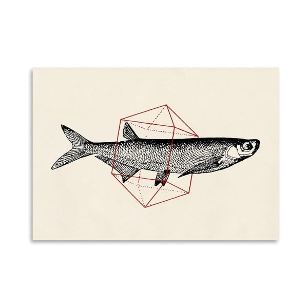 Plakat Fish In Geometrics 2, 30x42 cm