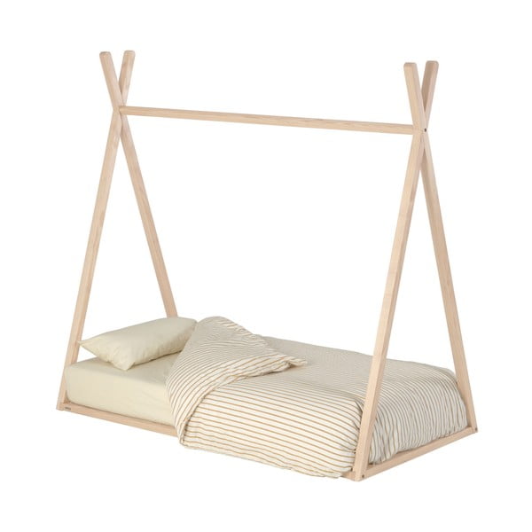 Łóżko dziecięce z drewna jesionowego Kave Home Maralis Teepee, 70x140 cm