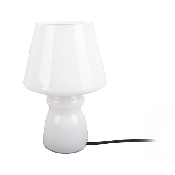 Biała szklana lampa stołowa Leitmotiv Classic Glass, ø 16 cm-image-1