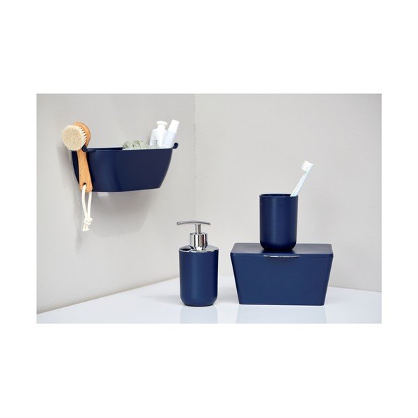 Granatowy pojemnik łazienkowy Wenko Brasil-image-2
