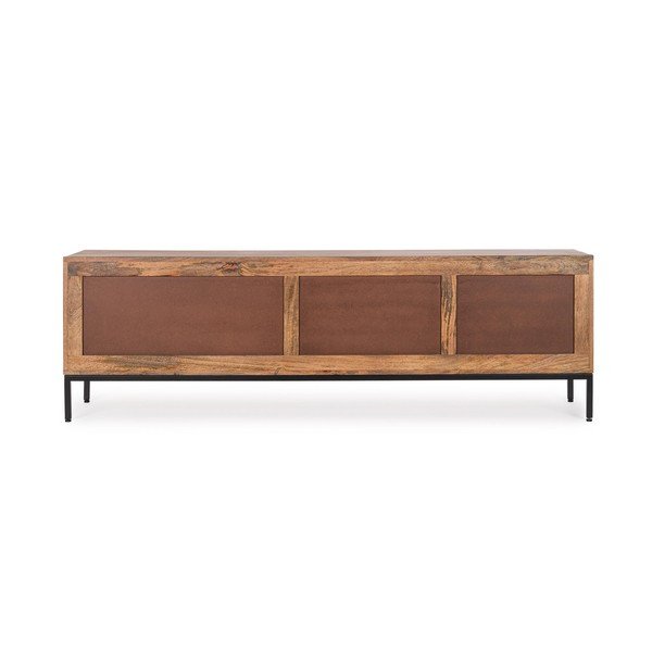 Szafka pod TV z litego drewna mango w naturalnym kolorze 180x55x42 cm Kindia – Bizzotto-image-3