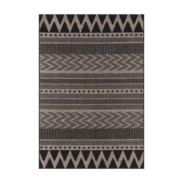 Czarno-beżowy dywan odpowiedni na zewnątrz NORTHRUGS Sidon, 160x230 cm