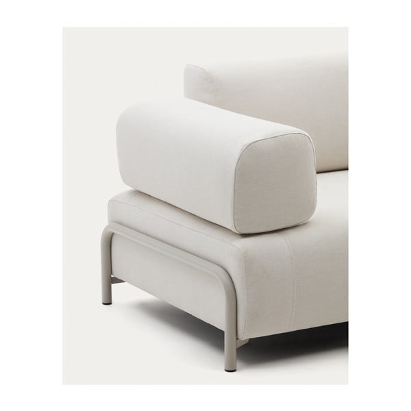 Beżowy podłokietnik do sofy modułowej z tkaniny szenilowej Compo – Kave Home-image-2