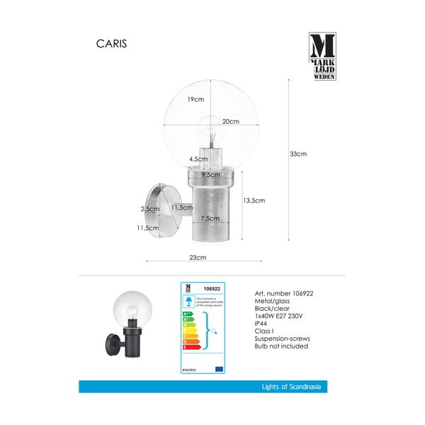 Czarny kinkiet Markslöjd Caris-image-2