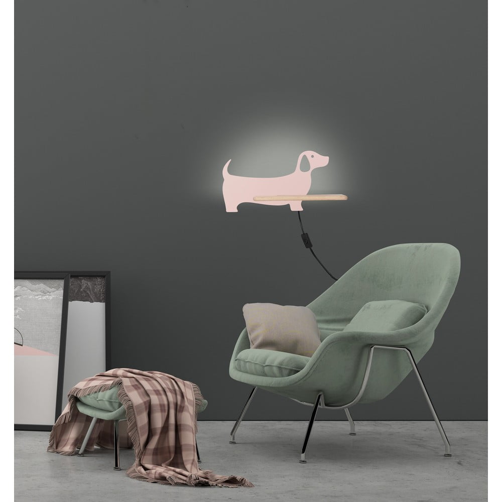 Różowa lampa dziecięca Dog – Candellux Lighting (zdjęcie 4)