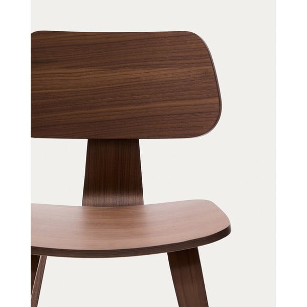 Ciemnobrązowe krzesło w dekorze orzecha Gena – Kave Home-image-3