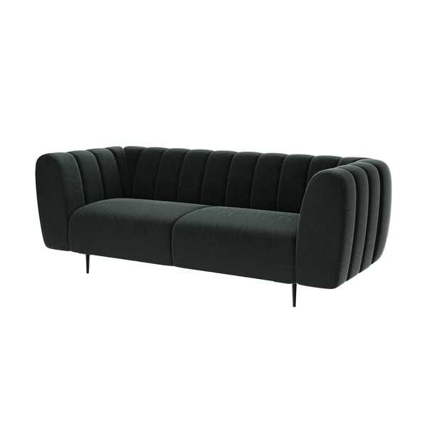 Ciemnoszara aksamitna sofa Ghado Shel, 210 cm-image-2