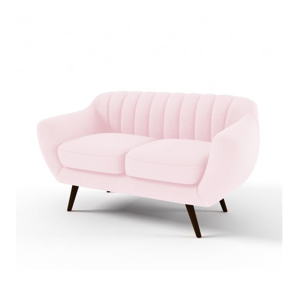 Pastelowo-różowa 2-osobowa sofa Vivonita Kennet