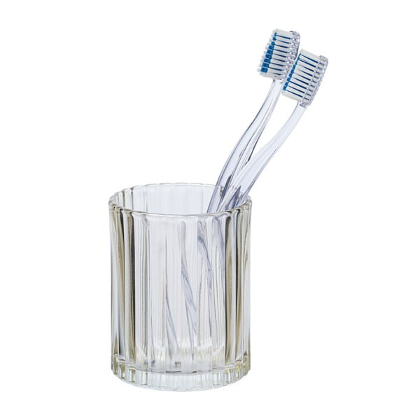 Beżowy szklany kubek na szczoteczki Wenko Vetro-image-1