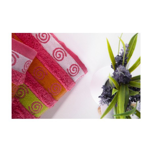 Zestaw 2 ręczników Truva Fuchsia, 90x150 i 50x90 cm-image-1