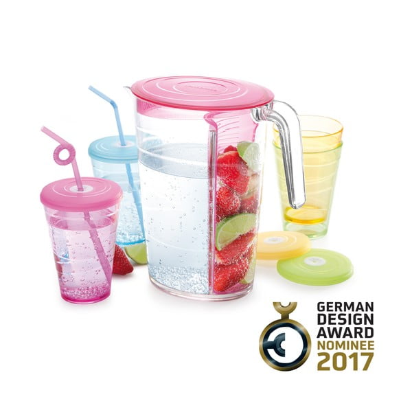 Dzbanek z 4 kubkami i pokrywką myDrink – Tescoma-image-4