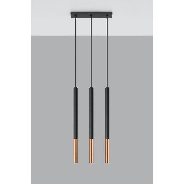 Czarna lampa wisząca Sollux Asarot 3L-image-1