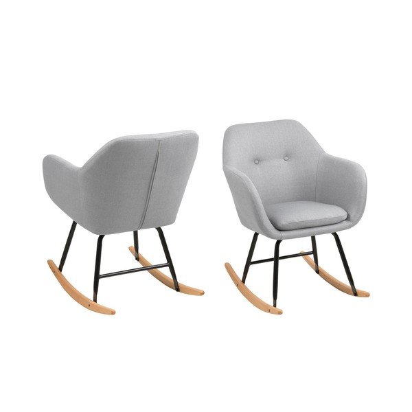 Jasnoszary fotel na biegunach Actona Emilia-image-2