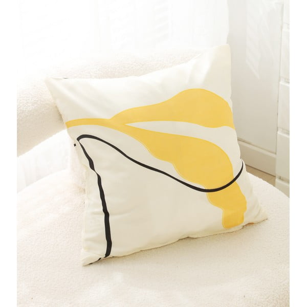 Żółta pościel jednoosobowa z mikrosatyny 3-częściowa 140x200 cm Sophia – My House-image-3