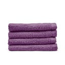 Fioletowe bawełniane ręczniki szybkoschnące zestaw 4 szt. 30x30 cm Quick Dry – Catherine Lansfield