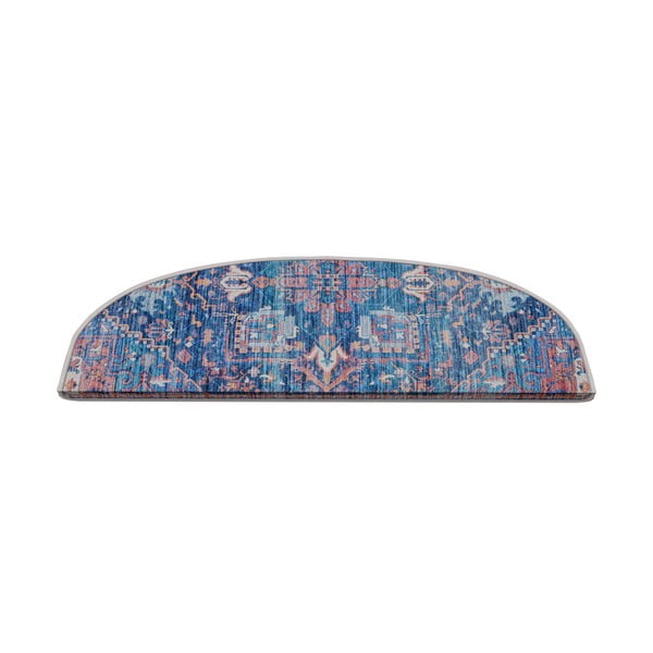 Niebieskie dywaniki na schody zestaw 16 szt. 20x65 cm Yoruk – Vitaus