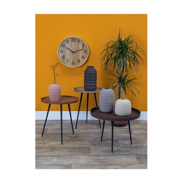 Jasnobrązowy zegar ścienny z drewna lipy Karlsson Pure Medium, ø 40 cm-image-3