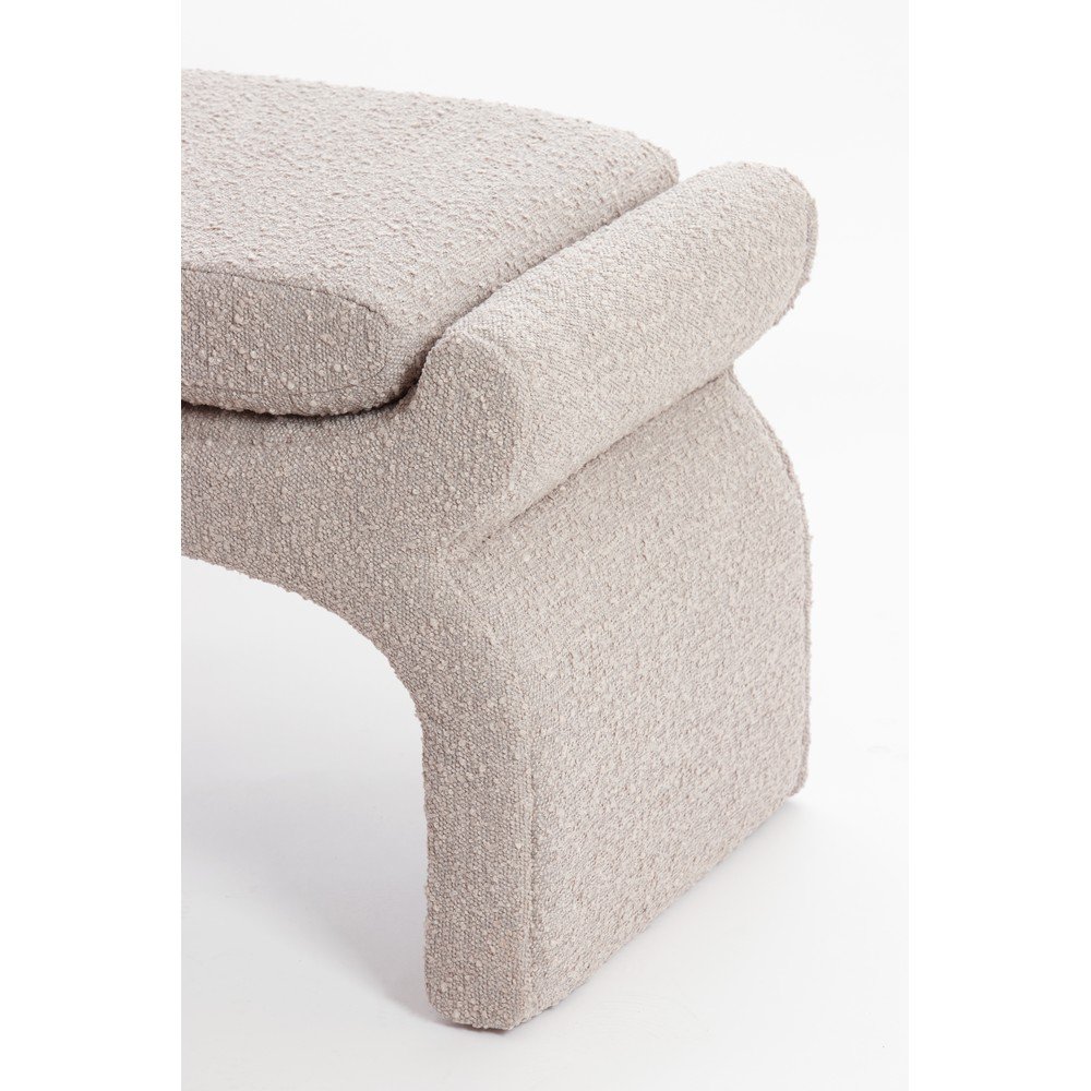 Beżowa ławka z materiału bouclé Nafya – Light & Living (zdjęcie 6)