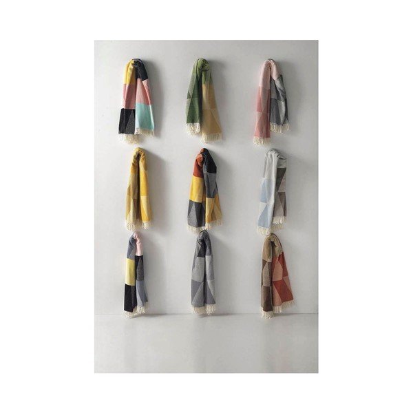 Różowo-szary pled z domieszką bawełny Euromant Pisa, 140x180 cm-image-2