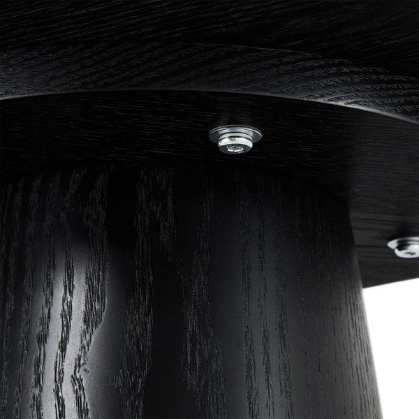 Czarny stolik w dekorze dębu ø 45 cm Tango – Furnhouse-image-4