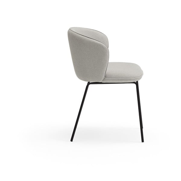 Jasnoszare tapicerowane fotele jadalniane zestaw 2 szt. Add – Teulat-image-3