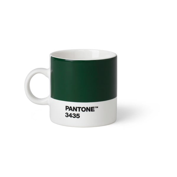 Ciemnozielony kubek Pantone 3435 Espresso, 120 ml