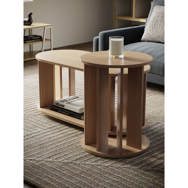 Stolik w dekorze dębu 50x110 cm Nora – TemaHome-image-1