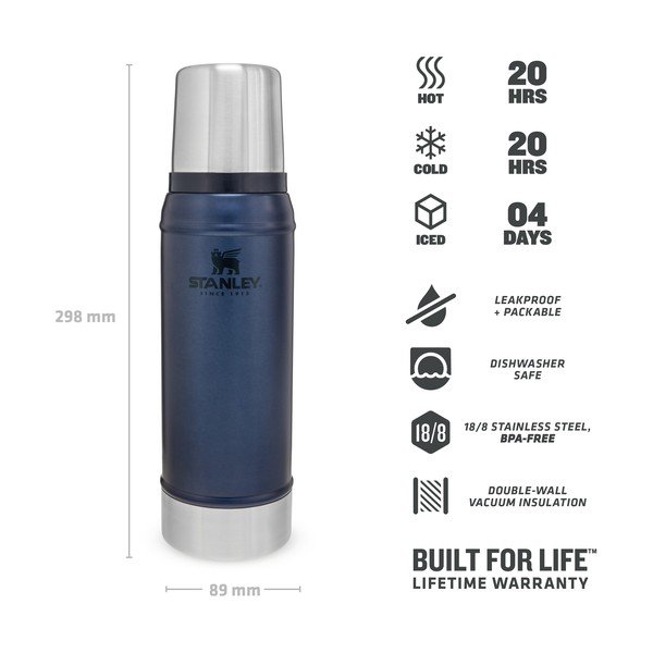 Niebieski termos z kubkiem 750 ml – Stanley-image-3