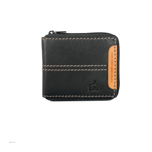 Skórzany portfel męski LOIS no. 509, czarny
