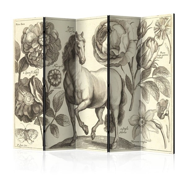 Parawan Artgeist Peony And Horse, 225x172 cm