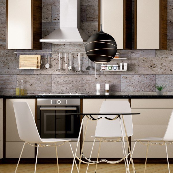 Czarna okrągła lampa wisząca LAMKUR Lines-image-1