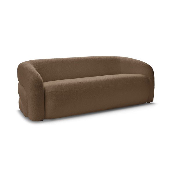 Brązowa sofa z materiału bouclé 193 cm Elina – Bobochic Paris-image-2