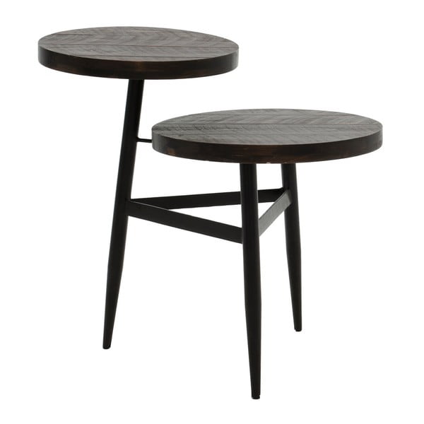 Czarny stolik z drewna brzozowego InArt Calisto
